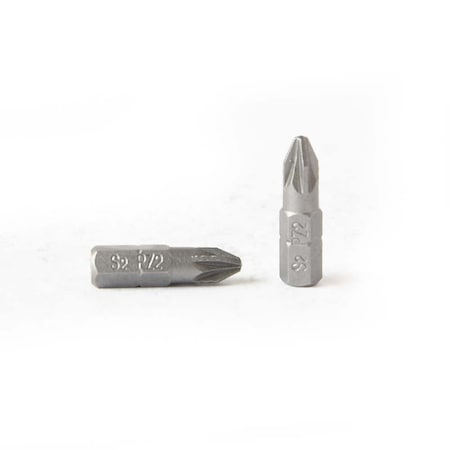 Superior Steel 2# Single End Pozidriv Screwdriver Bits - 1 Inch Long, PK 10 BZ102-10PK